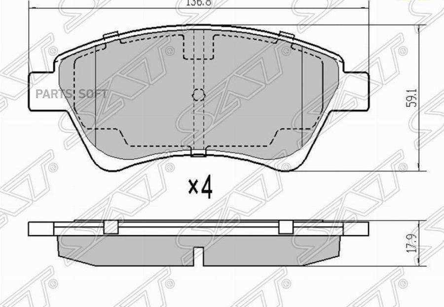 

Колодки тормозные перед RENAULT MEGAN 03-09/SCENIC 03-06