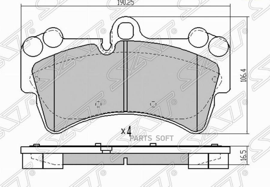 

Колодки Тормозные Перед Audi Q7 06-/Porsche Cayenne 02-10/Vw Touareg 02-10 Sat