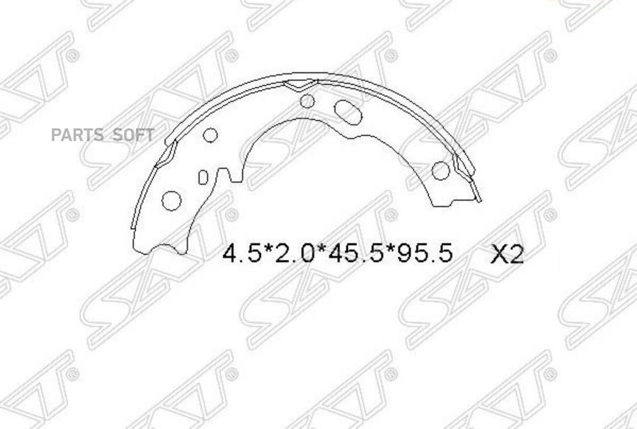 

Колодки Ручного Тормоза Isuzu Elf (Комплект 2Шт) 1Шт Sat St-8-97020-250-2