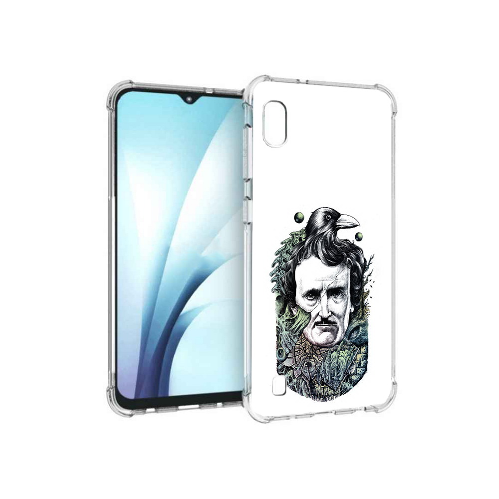 

Чехол MyPads Tocco для Samsung Galaxy A10 Эдгар Аллан с вороном (PT147645.531.203), Прозрачный, Tocco