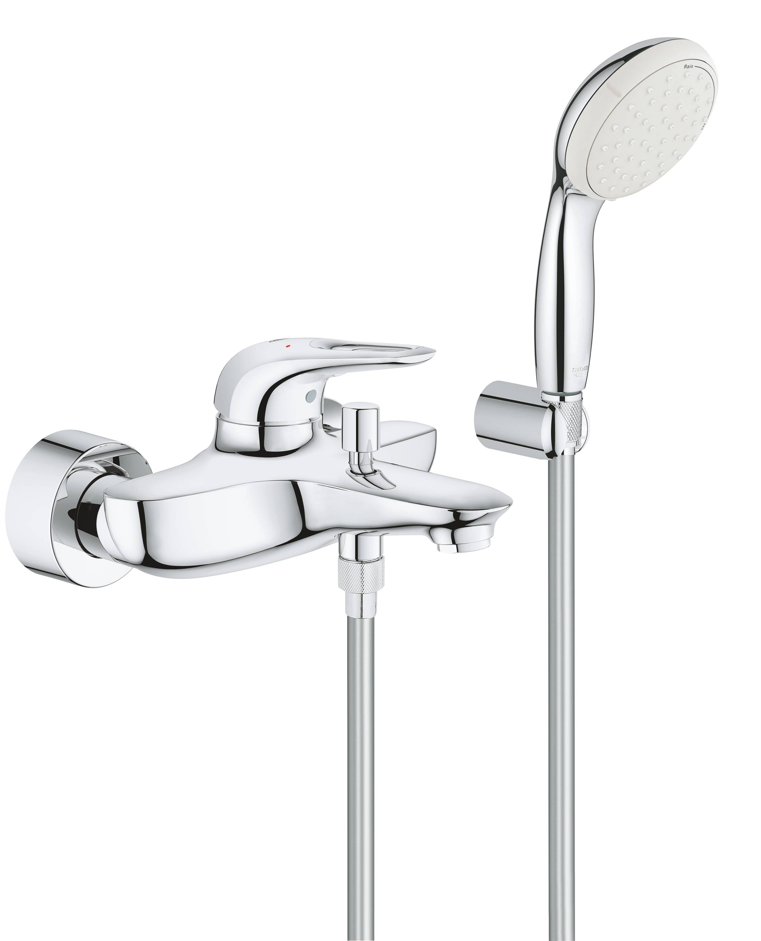 фото Смеситель grohe eurostyle new для ванны с душевым набором, хром (3359230a)