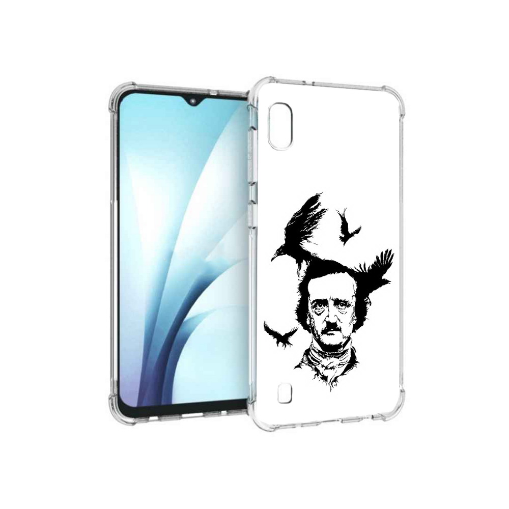 Чехол MyPads Tocco для Samsung Galaxy A10 Эдгар Аллан черно белый (PT147645.531.204)