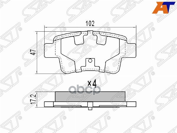 Колодки Тормозные Зад Opel Corsa D 06-Fiat Grande Punto 05- Sat арт ST-93189823 1040₽