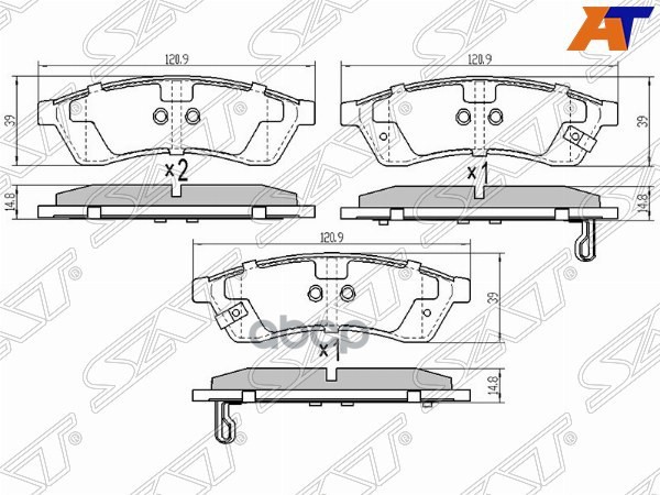 

Колодки Тормозные Зад Chevrolet Epica 06- 1Шт Sat St-96475028