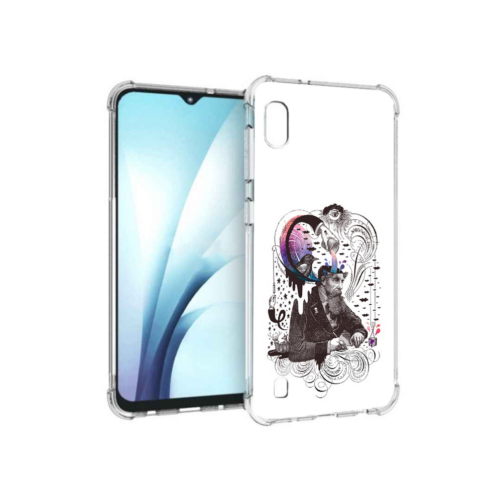 Чехол MyPads Tocco для Samsung Galaxy A10 абстракция думающий мужчина (PT147645.531.210)