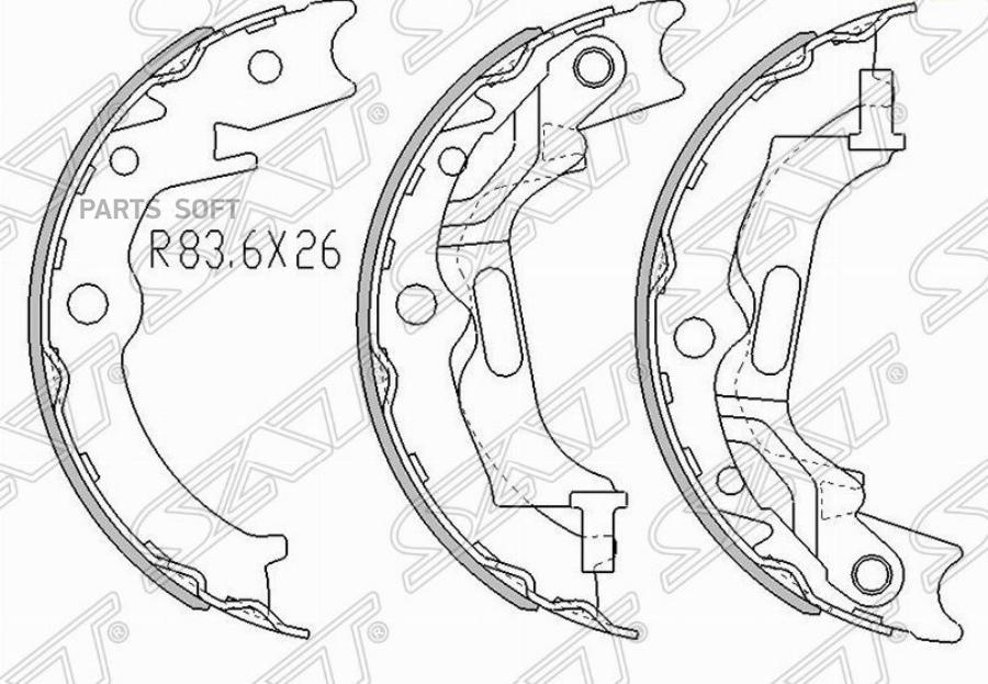 Sat St-96496764 Колодки Ручного Тормоза Chevrolet Lacetti 04- 1Шт