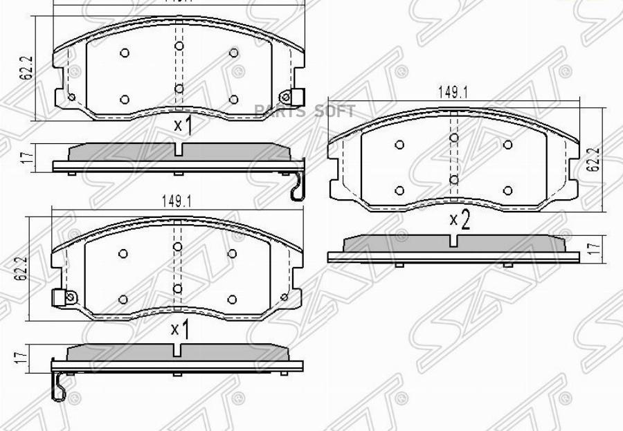 

Колодки Тормозные Перед Chevrolet Captiva C100/Opel Antara 06- Sat St-96626069