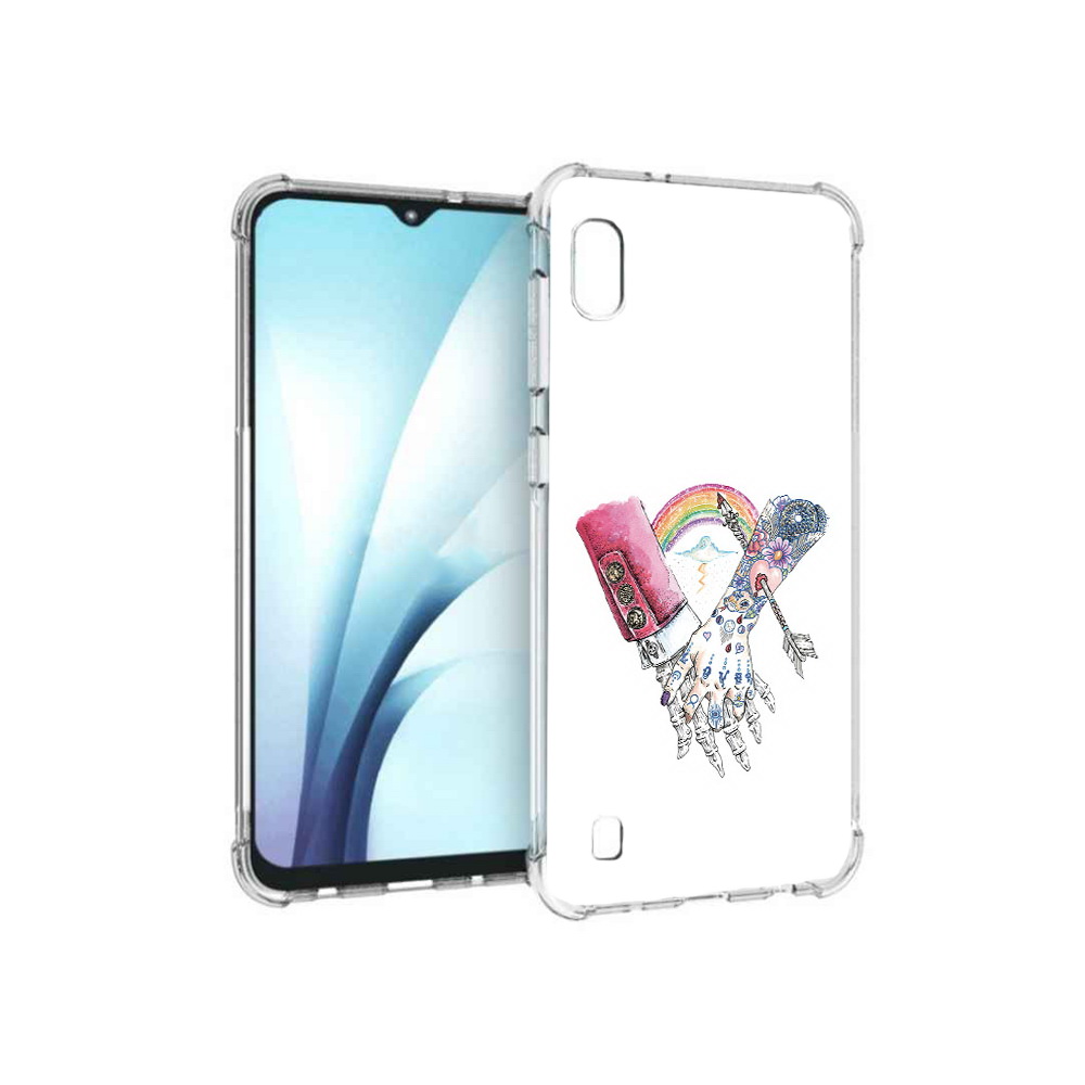 

Чехол MyPads Tocco для Samsung Galaxy A10 абстракция руки в татуировках (PT147645.531.212), Прозрачный, Tocco