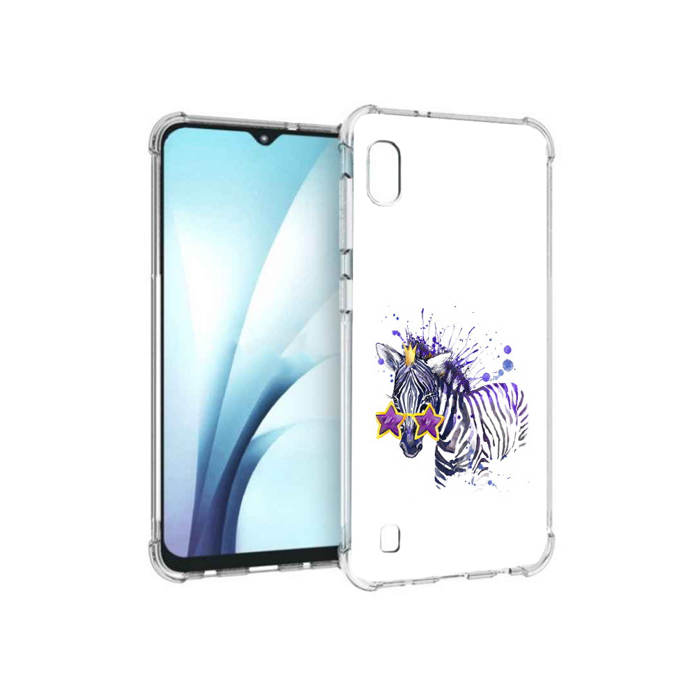 

Чехол MyPads Tocco для Samsung Galaxy A10 акварельная зебра (PT147645.531.215), Прозрачный, Tocco
