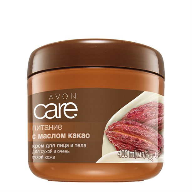 

Крем для лица и тела Avon с маслом какао Питание, 400 мл, 400K/1