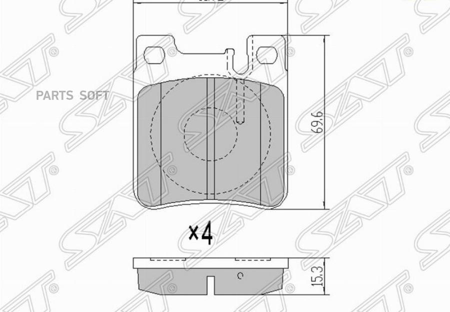 Колодки Тормозные Зад Mercedes W202/W203/S203/W220/W210/W124/Cl203/C209 Sat арт. ST-A00242