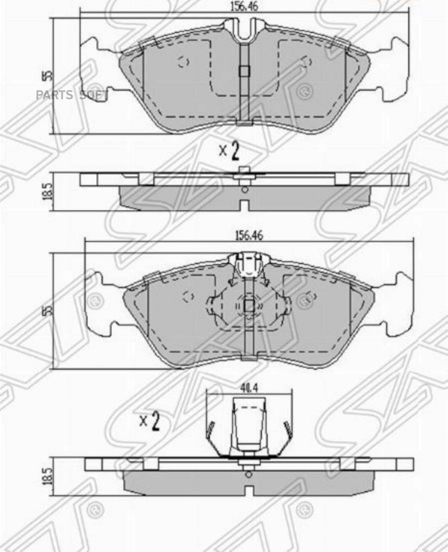 

Колодки Тормозные Зад Mercedes Sprinter Classic 3/5t 12- Sat арт. ST-A0024206020