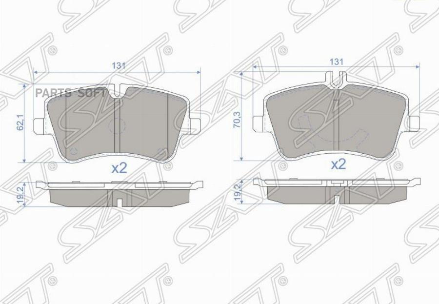 

Колодки Тормозные Перед Mercedes Cl203/W203/S203/Cl203/C208/C209 Sat арт. ST-A0034202520