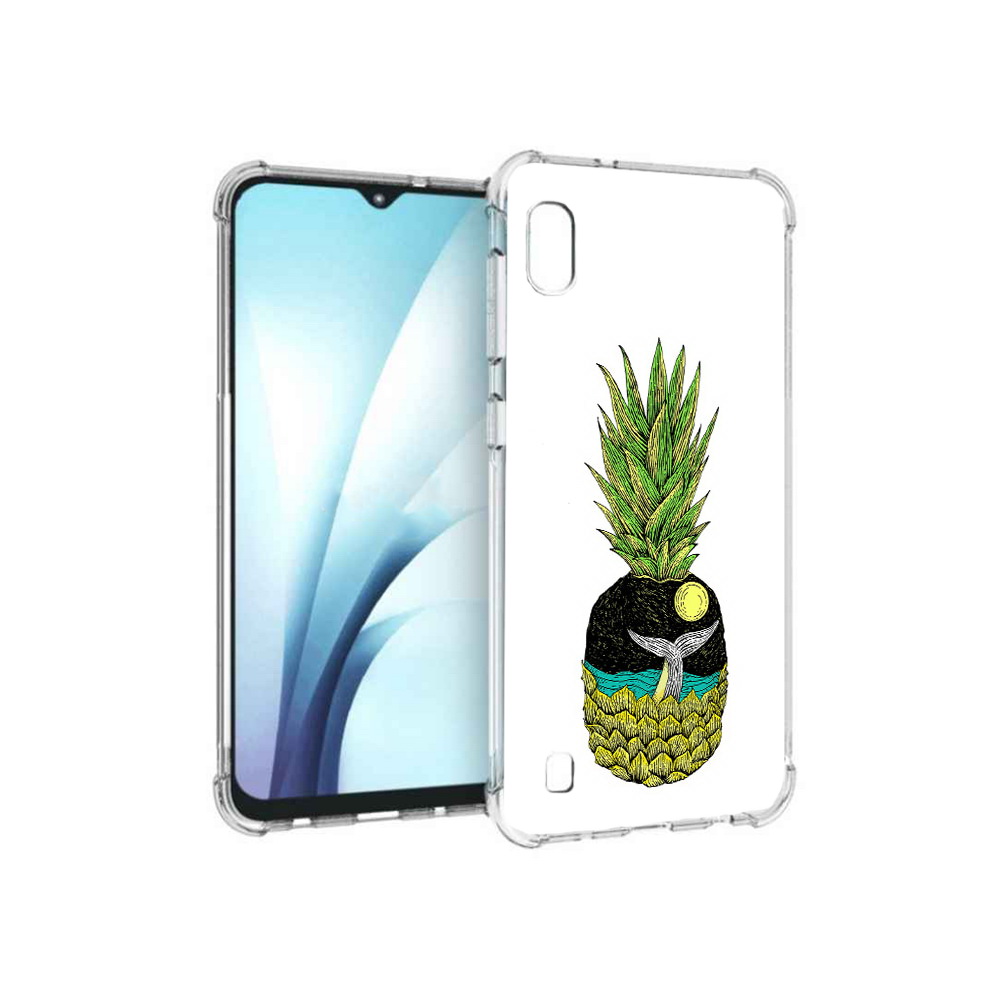 

Чехол MyPads Tocco для Samsung Galaxy A10 ананас с китом (PT147645.531.220), Прозрачный, Tocco