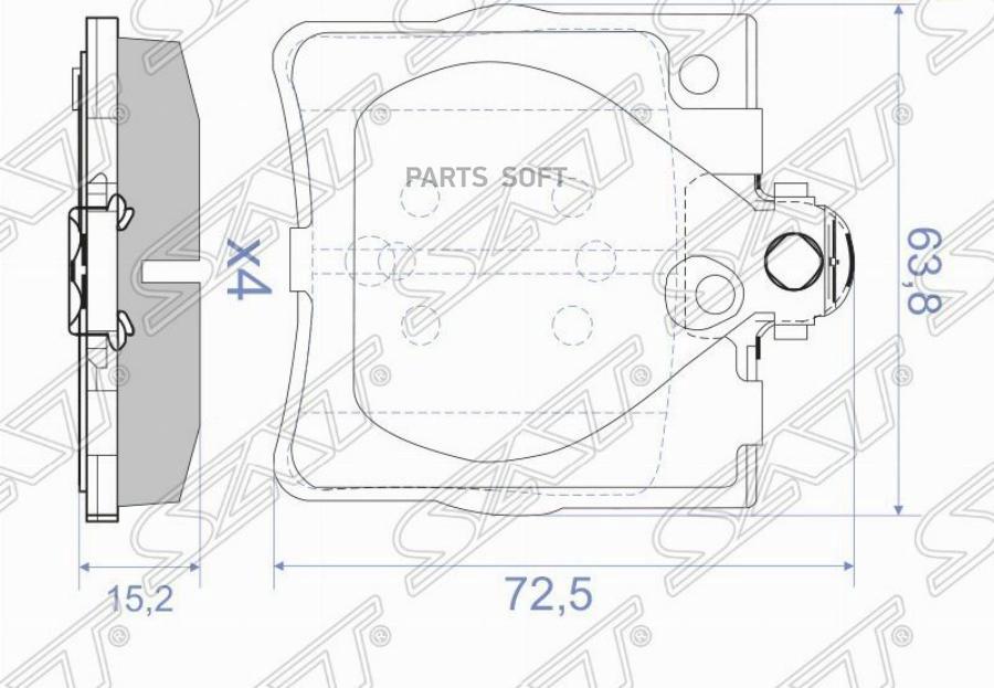 

Колодки Тормозные Зад Mercedes W203/Cl203/C209 Sat арт. ST-A0044209120