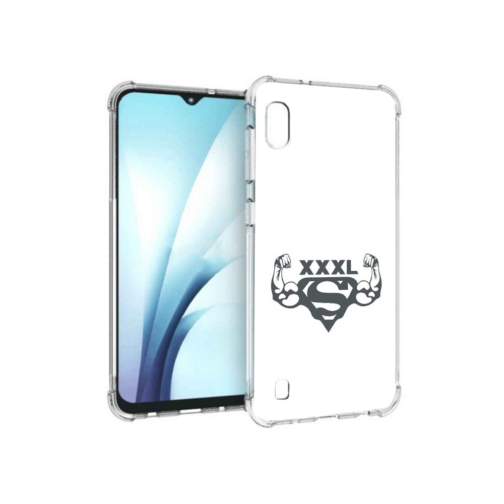 

Чехол MyPads Tocco для Samsung Galaxy A10 бодибилдинг супермен (PT147645.531.237), Прозрачный, Tocco