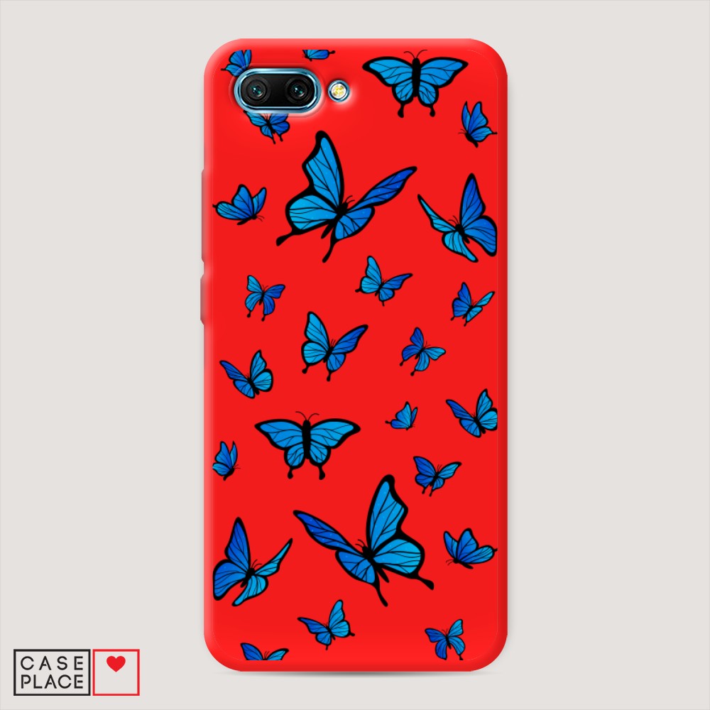 

Чехол Awog на Honor 10 "Синие бабочки"