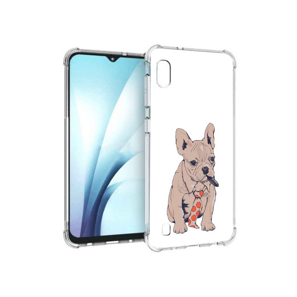 

Чехол MyPads Tocco для Samsung Galaxy A10 бульдог с сигарой (PT147645.531.250), Прозрачный, Tocco