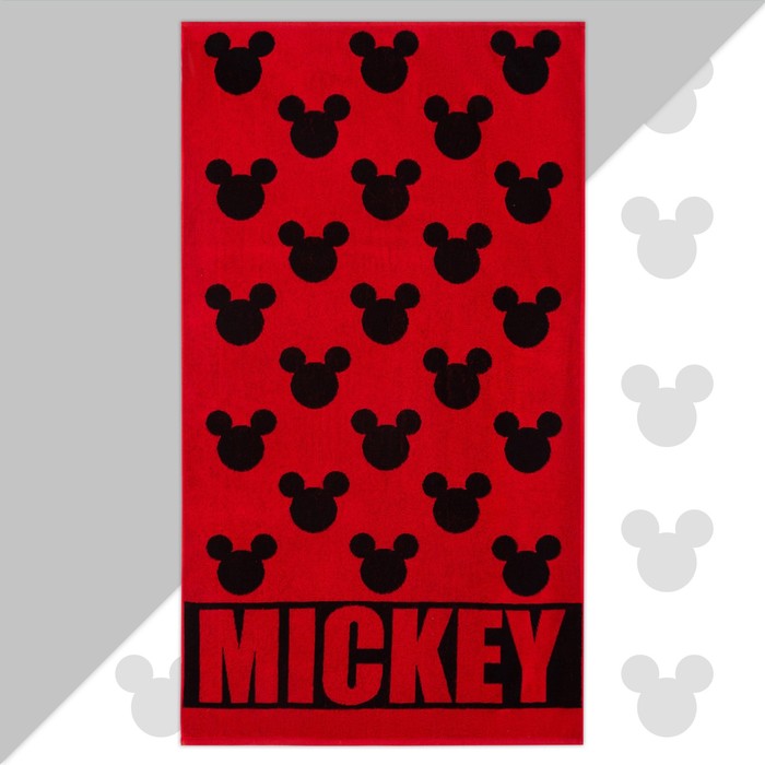 фото Полотенце махровое mickey "микки маус", красный, 70х130 см, 100% хлопок, 420гр/м2 disney