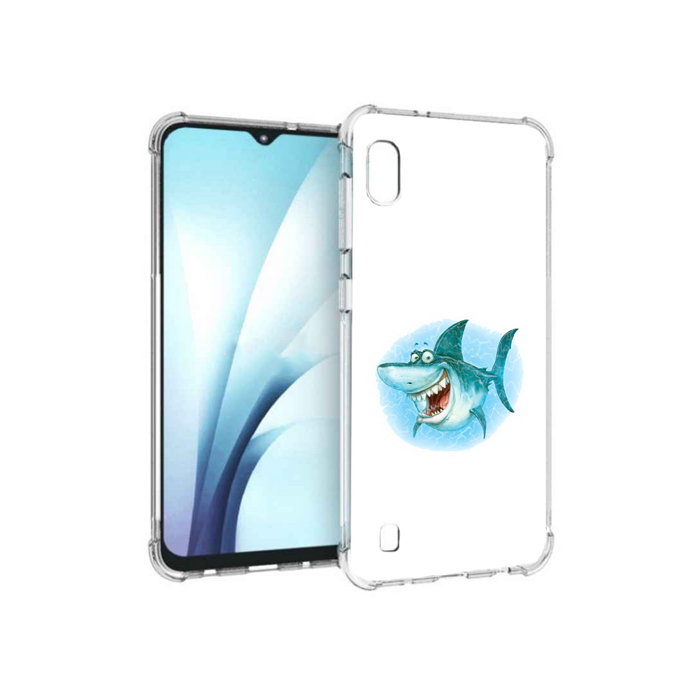 

Чехол MyPads Tocco для Samsung Galaxy A10 веселая акула (PT147645.531.261), Прозрачный, Tocco
