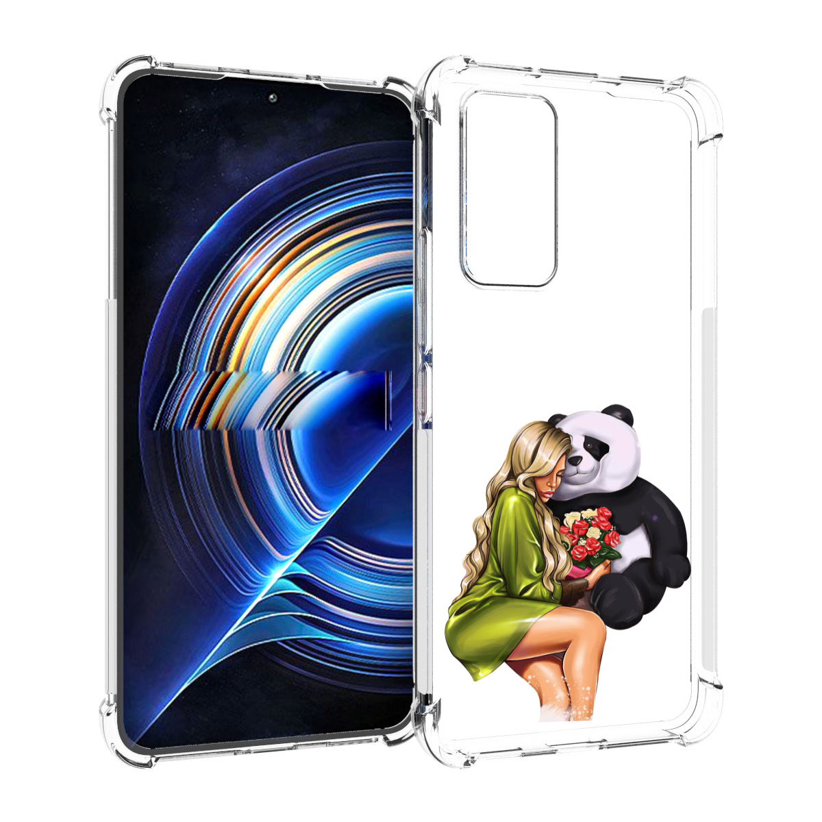 

Чехол MyPads Девушка-с-пандой-с-букетом женский для Tecno Camon 19 Neo, Прозрачный, Tocco