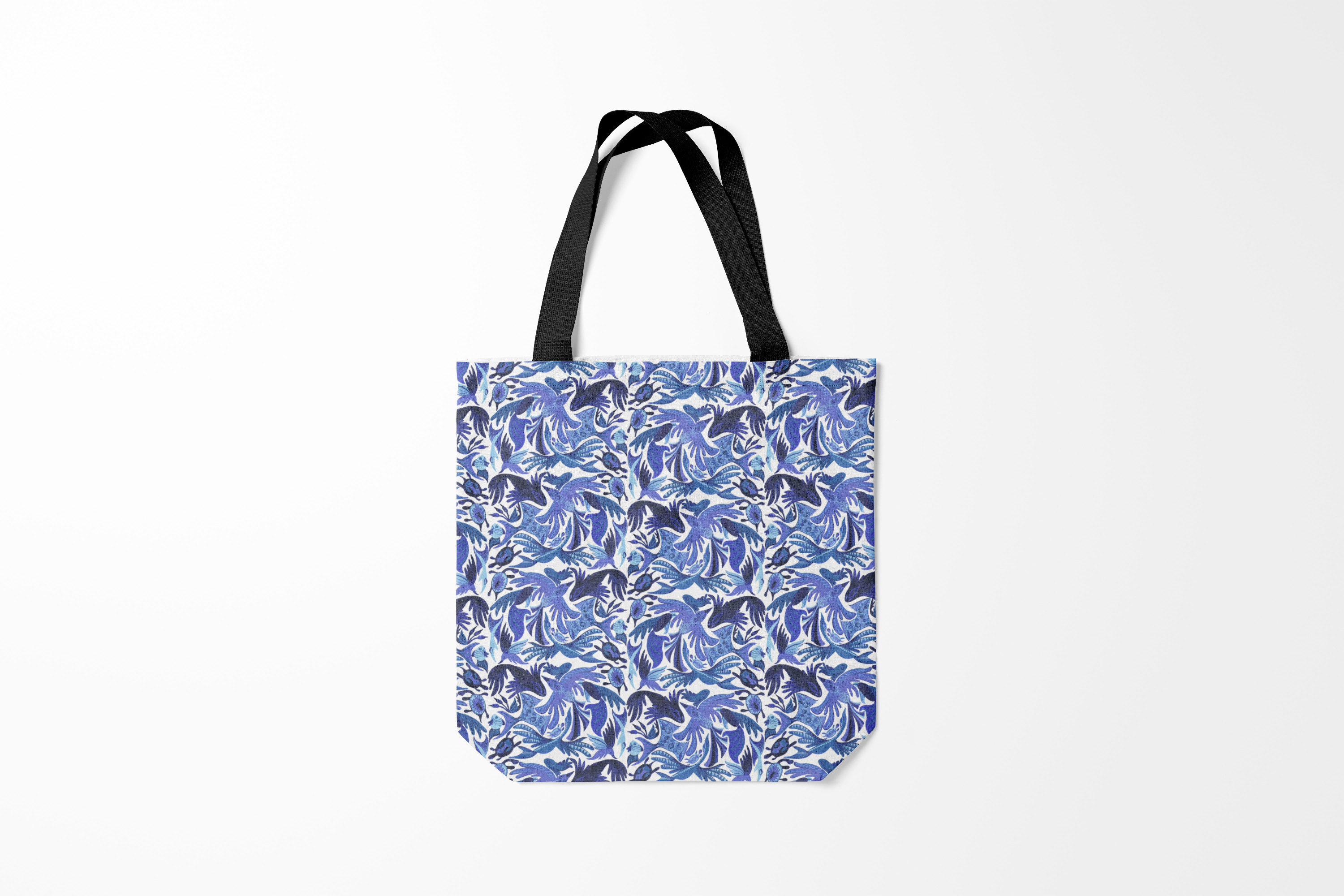 

Сумка шoппер унисекс Burnettie Животные Рыбы птицы Узоры, разноцветный, Животные Рыбы птицы Узоры