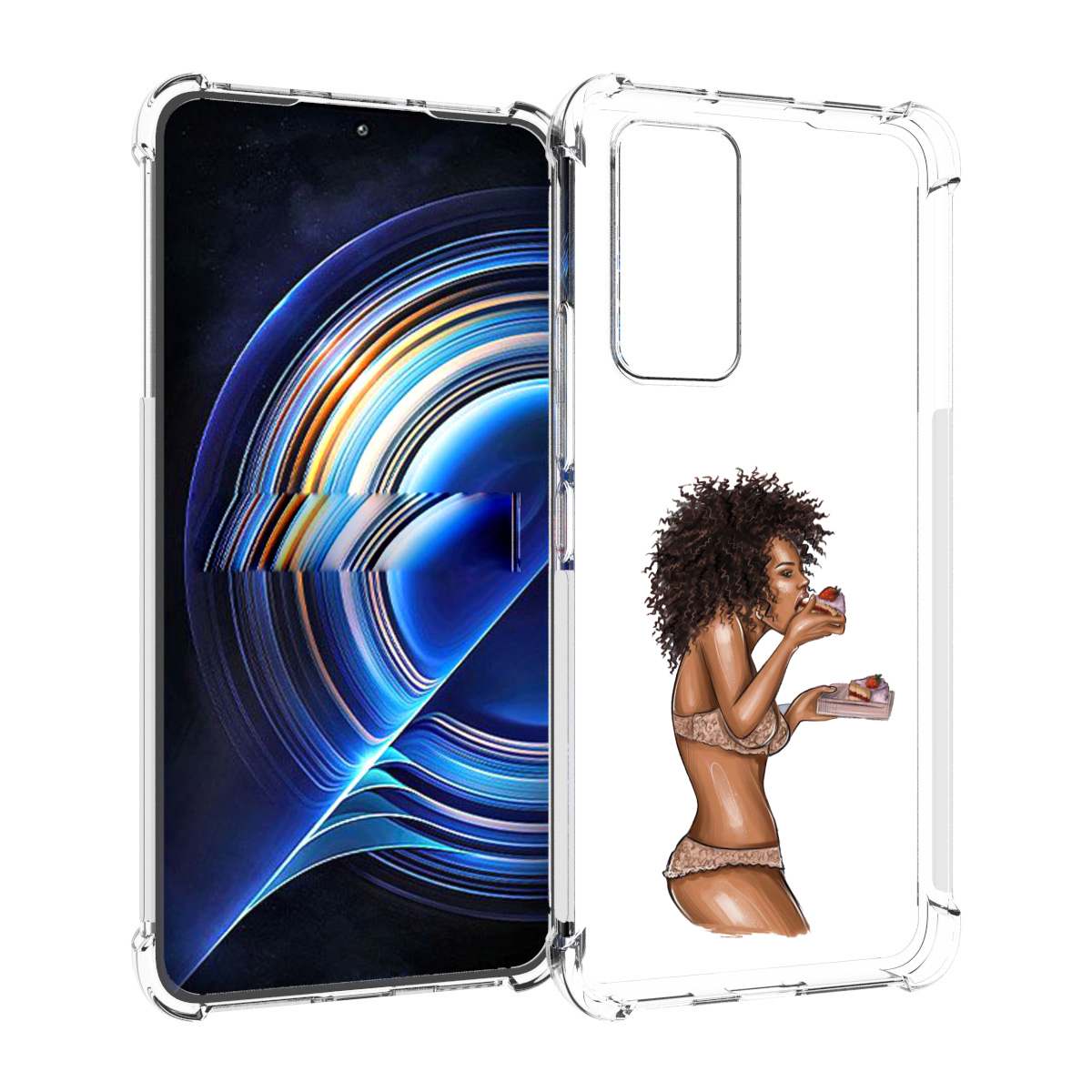 

Чехол MyPads Девушка-с-пирожными женский для Tecno Camon 19 Neo, Прозрачный, Tocco