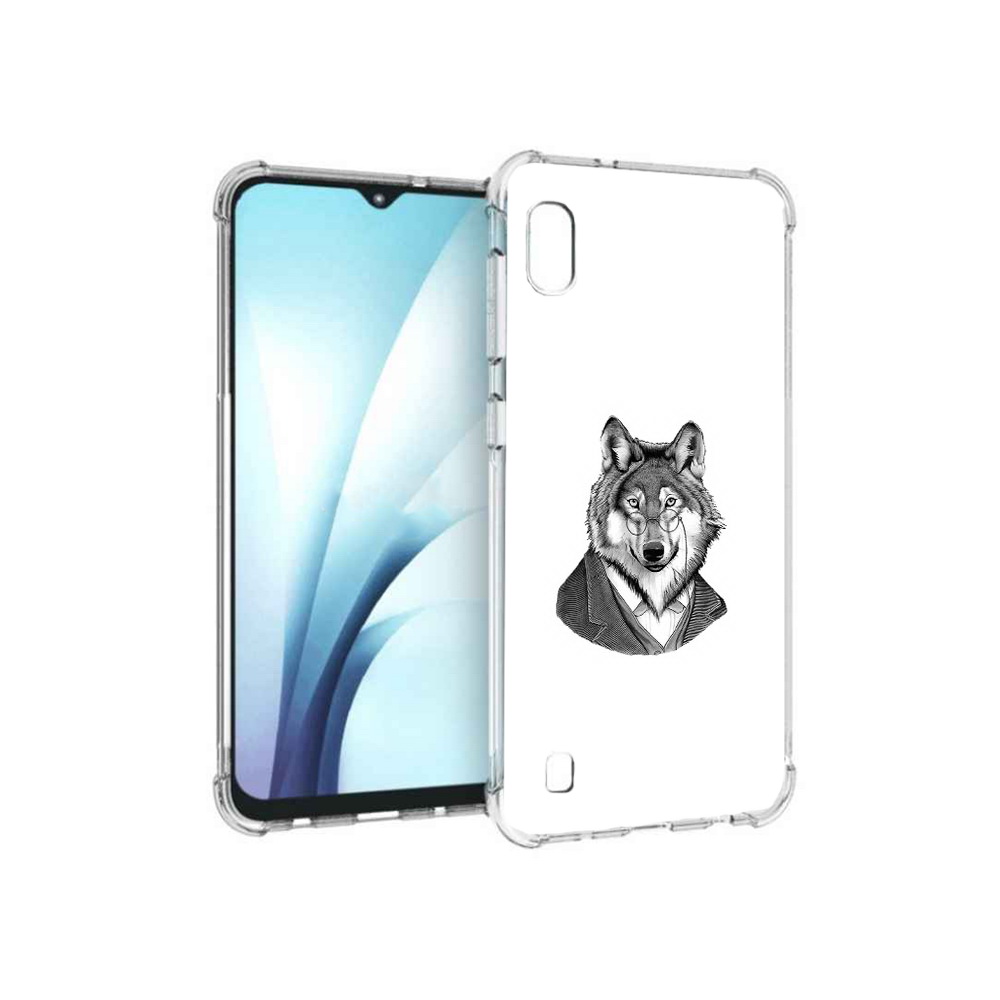 Чехол MyPads Tocco для Samsung Galaxy A10 волк в пиджаке (PT147645.531.266)