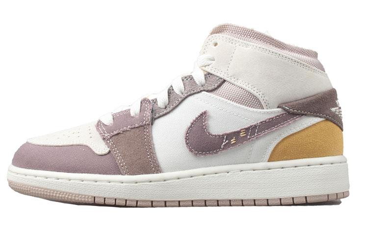 

Кеды унисекс Jordan Air Jordan 1 Mid SE Craft GS бежевые 36.5 EU, Бежевый, Air Jordan 1 Mid SE Craft GS