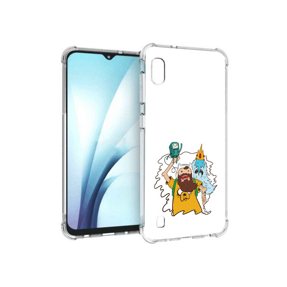 

Чехол MyPads Tocco для Samsung Galaxy A10 время приключений старый Финн (PT147645.531.279), Прозрачный, Tocco