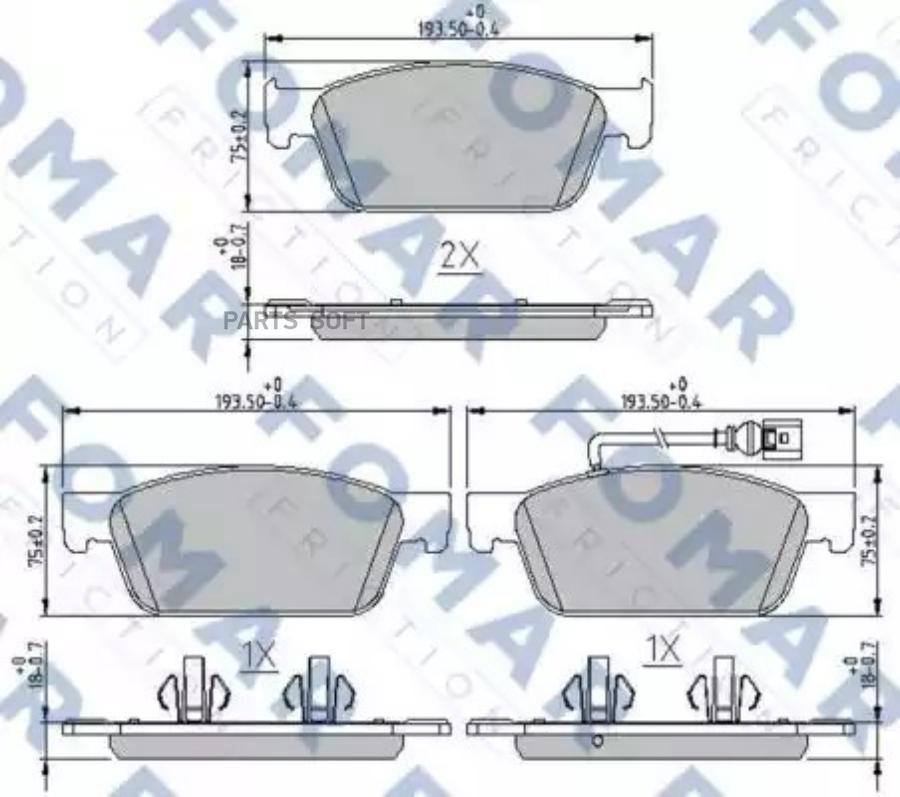 

Тормозные Колодки FOMAR FRICTION арт. FO251181