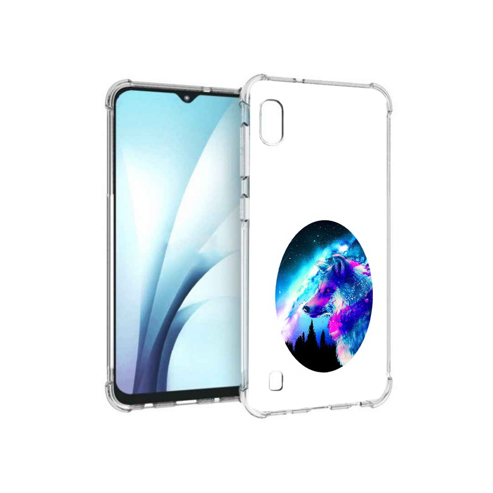 

Чехол MyPads Tocco для Samsung Galaxy A10 голубой волк (PT147645.531.293), Прозрачный, Tocco