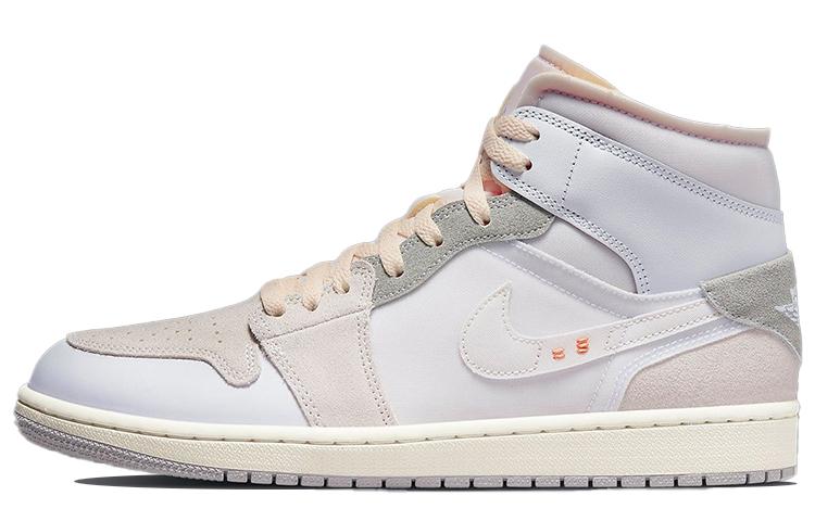 

Кеды унисекс Jordan Air Jordan 1 mid se craft white and phantom бежевые 43 EU, Бежевый, Air Jordan 1 mid se craft white and phantom