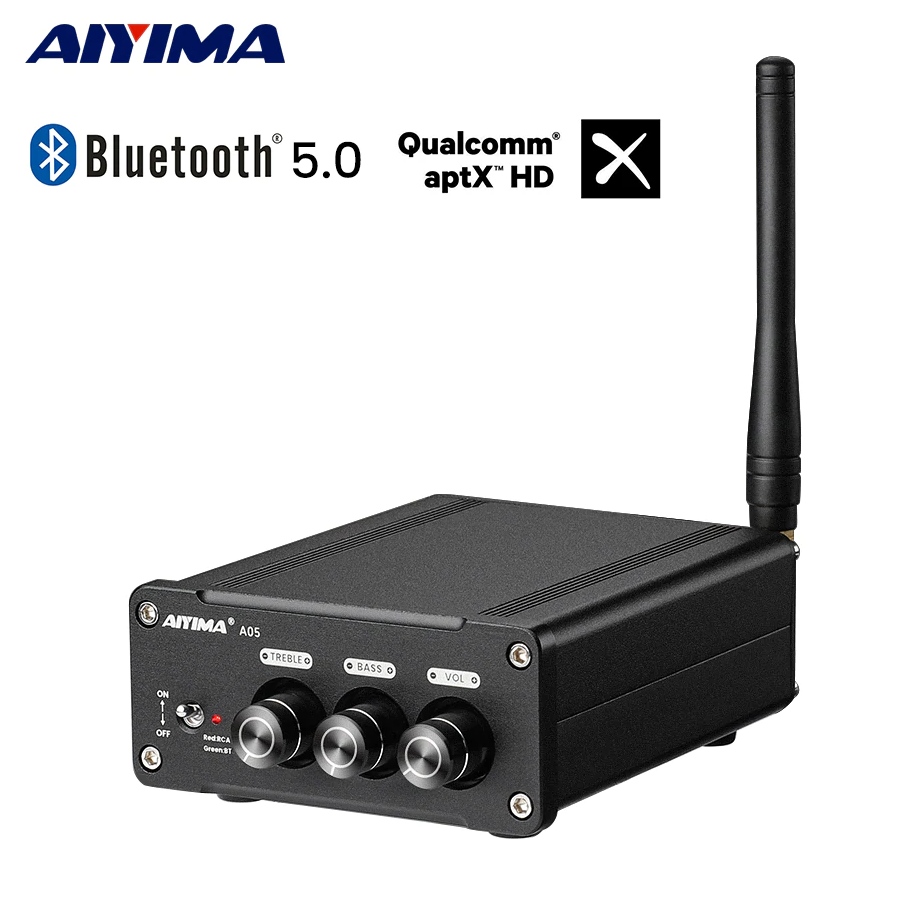 фото Bluetooth усилитель для колонок aiyima a05 с блоком питания 32в/5а