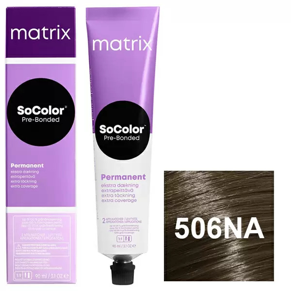 

Краска для волос Matrix SoColor Pre-Bonded 506NА темный блондин туральный пепельный 90 мл