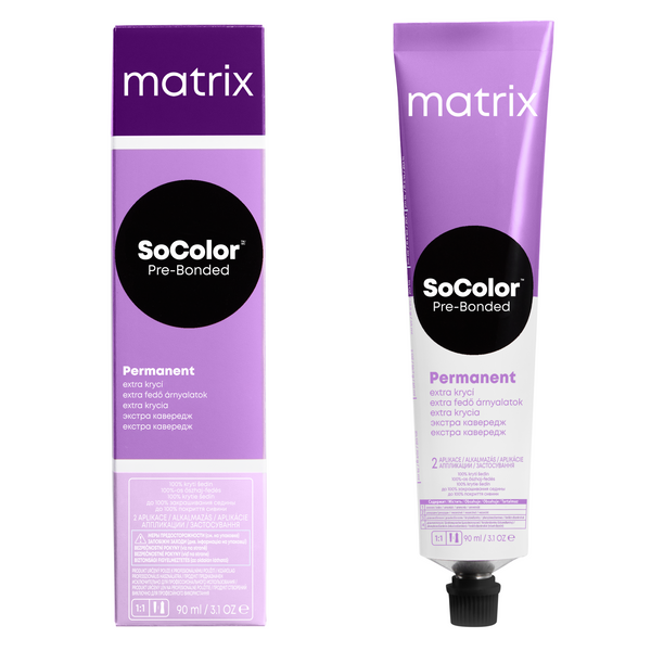 Краска для волос Matrix SoColor Pre-Bonded 505M светлый шатен мокка 90 мл matrix перманентный краситель socolor pre bonded для покрытия седины до 100% 505m светлый шатен мокка 90 мл