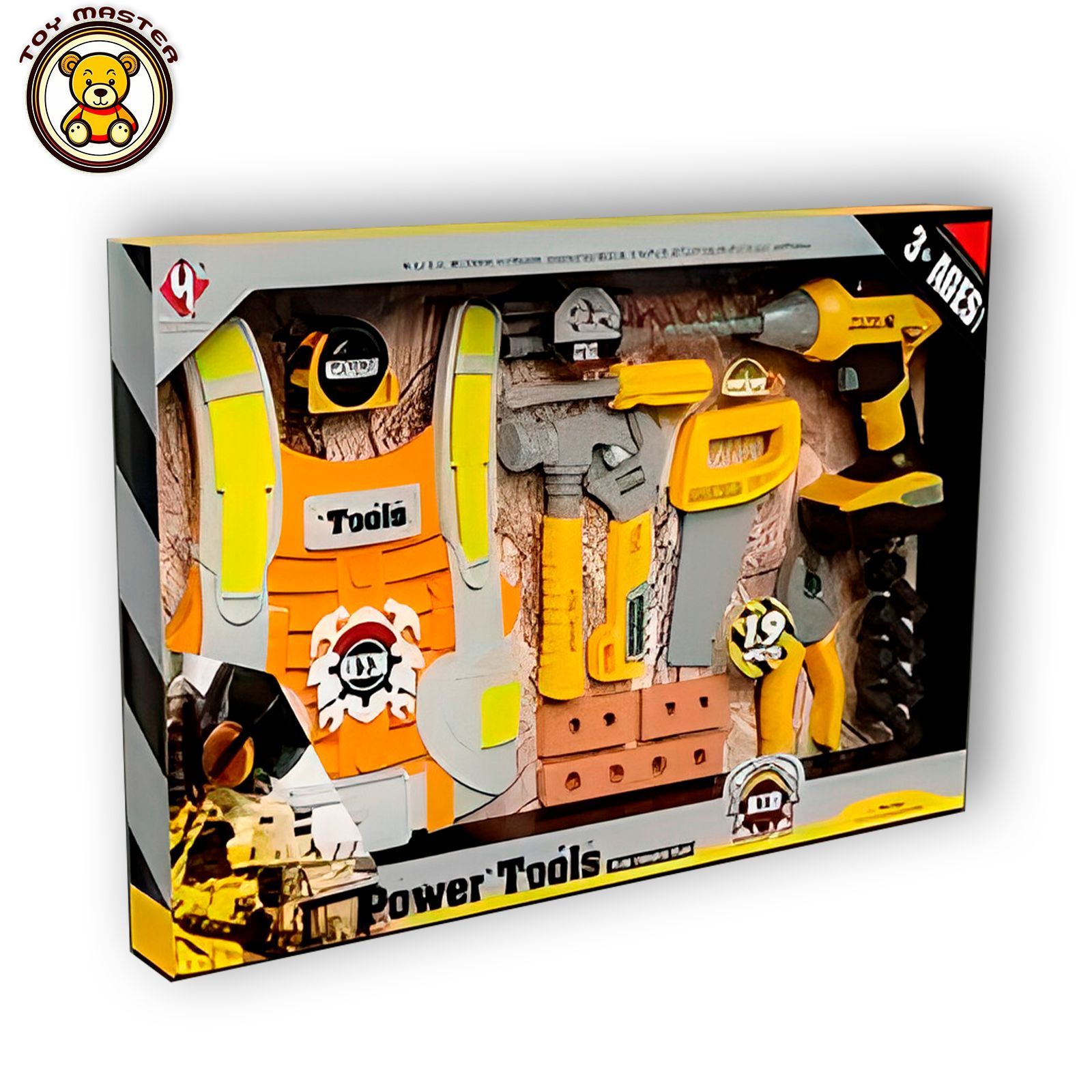 Набор инструментов игрушечный Power Tools с электродрелью, пилой и жилетом игрушечный набор инструментов монтажника с шуруповертом tools t9900a