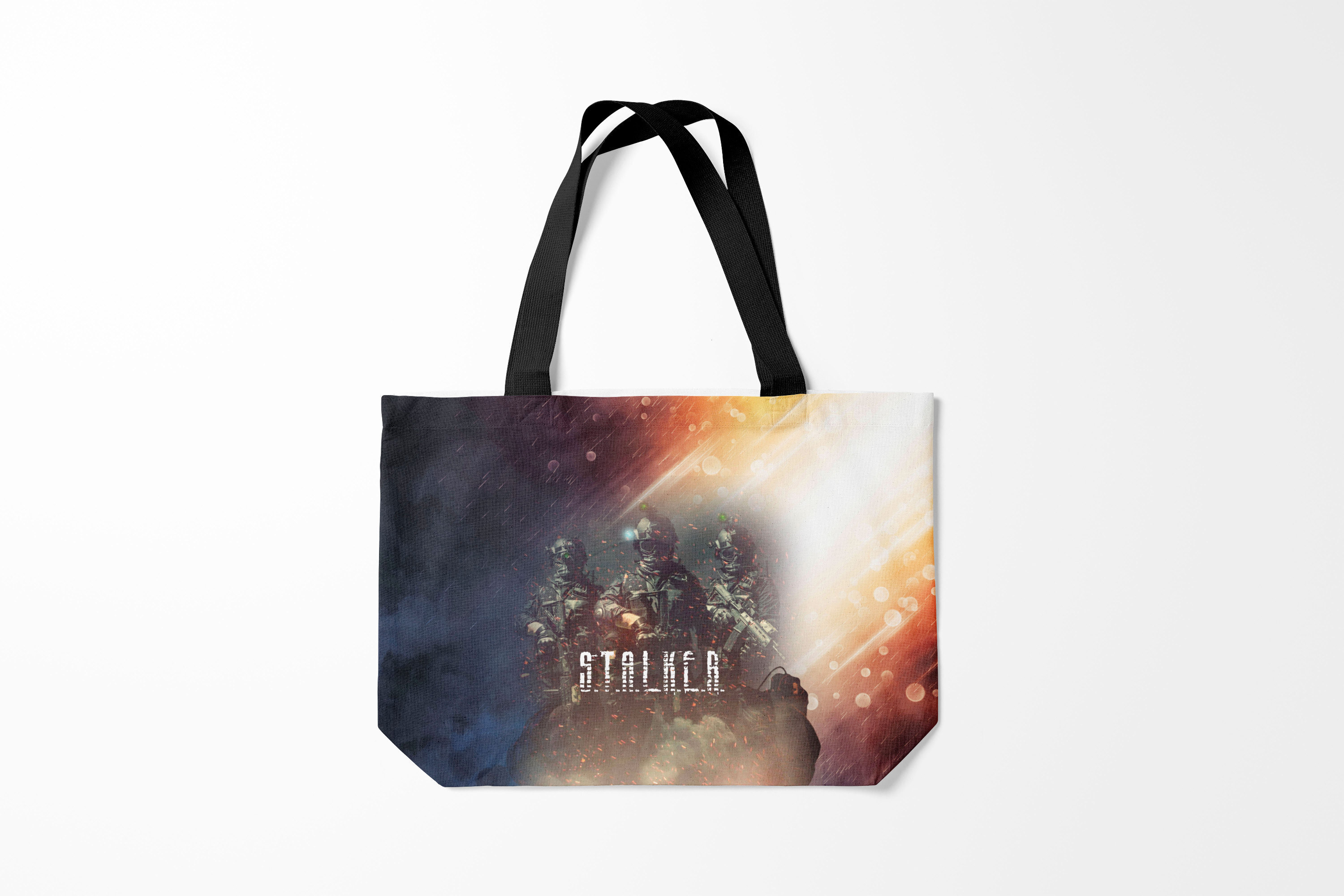 

Сумка шoппер унисекс Burnettie Stalker S.T.A.L.K.E.R Чернобыль, черный, Stalker S.T.A.L.K.E.R Чернобыль
