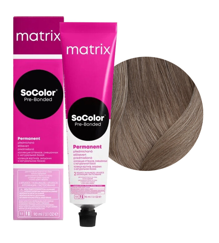 

Краска для волос Matrix SoColor Pre-Bonded 8MM светлый блондин мокка мокка 90 мл