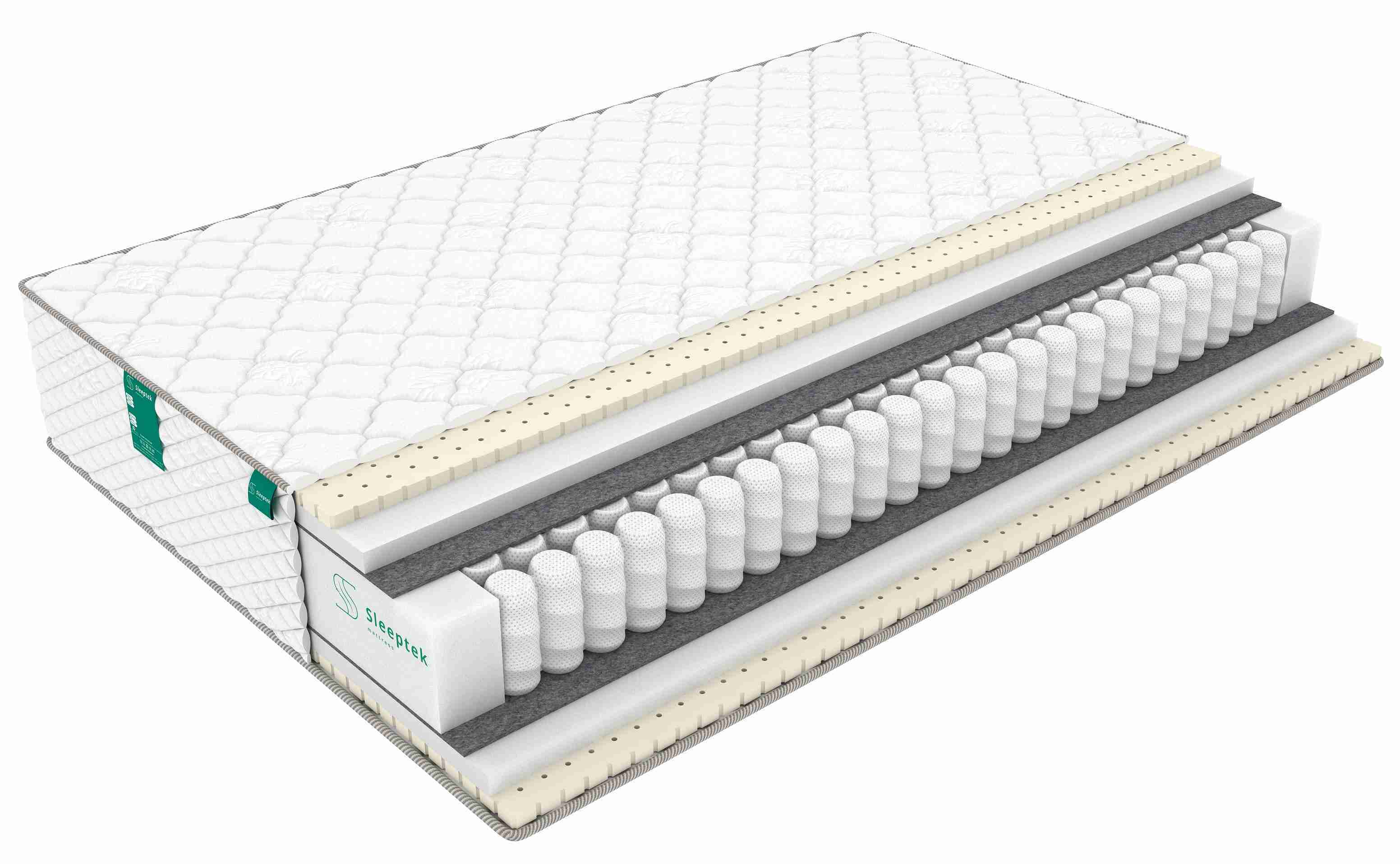 

Матрас пружинный Sleeptek Premier SoftFoam Double/brdmtr471739 75х185, Белый, Premier SoftFoam Double
