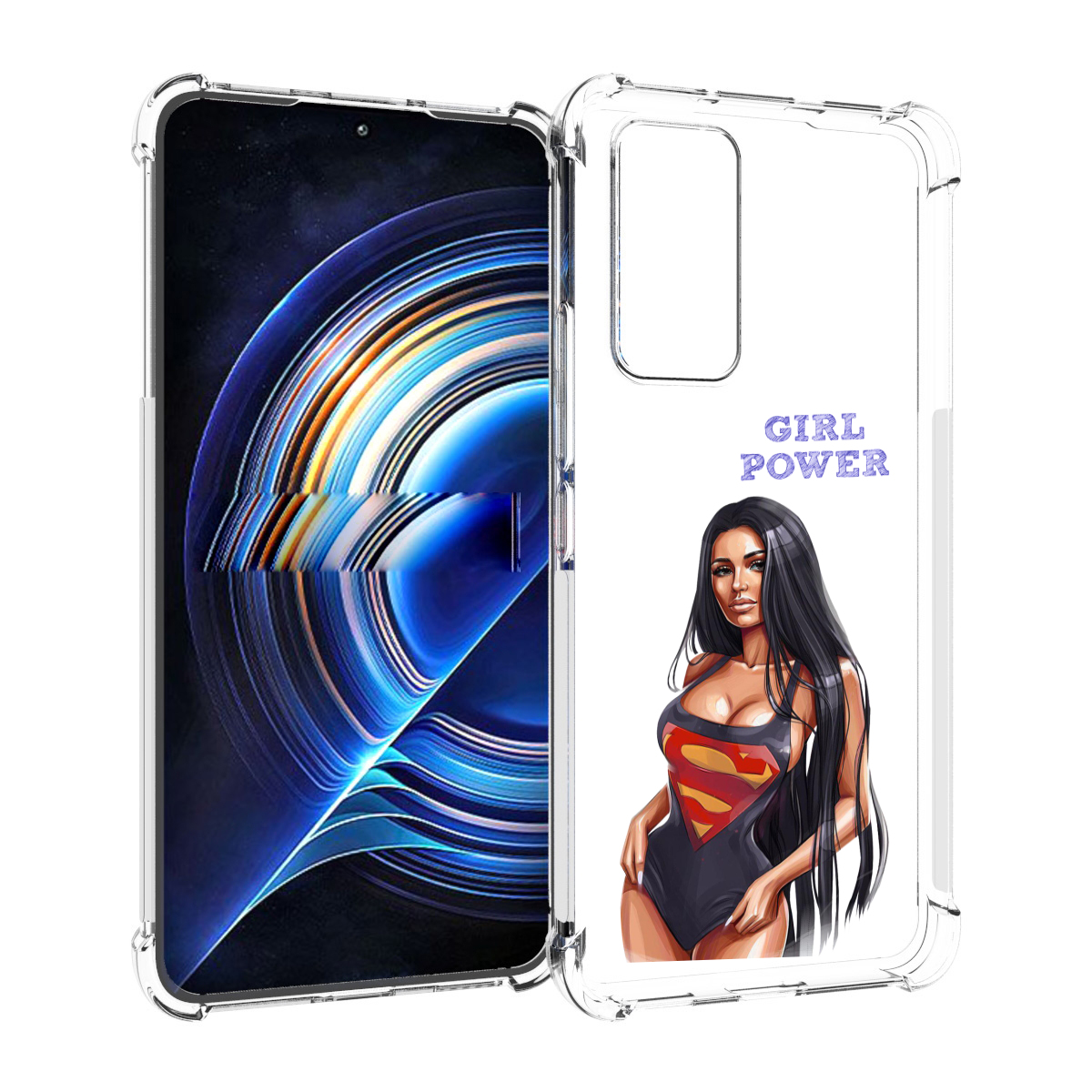 

Чехол MyPads Девушка-супермен женский для Tecno Camon 19 Neo, Прозрачный, Tocco