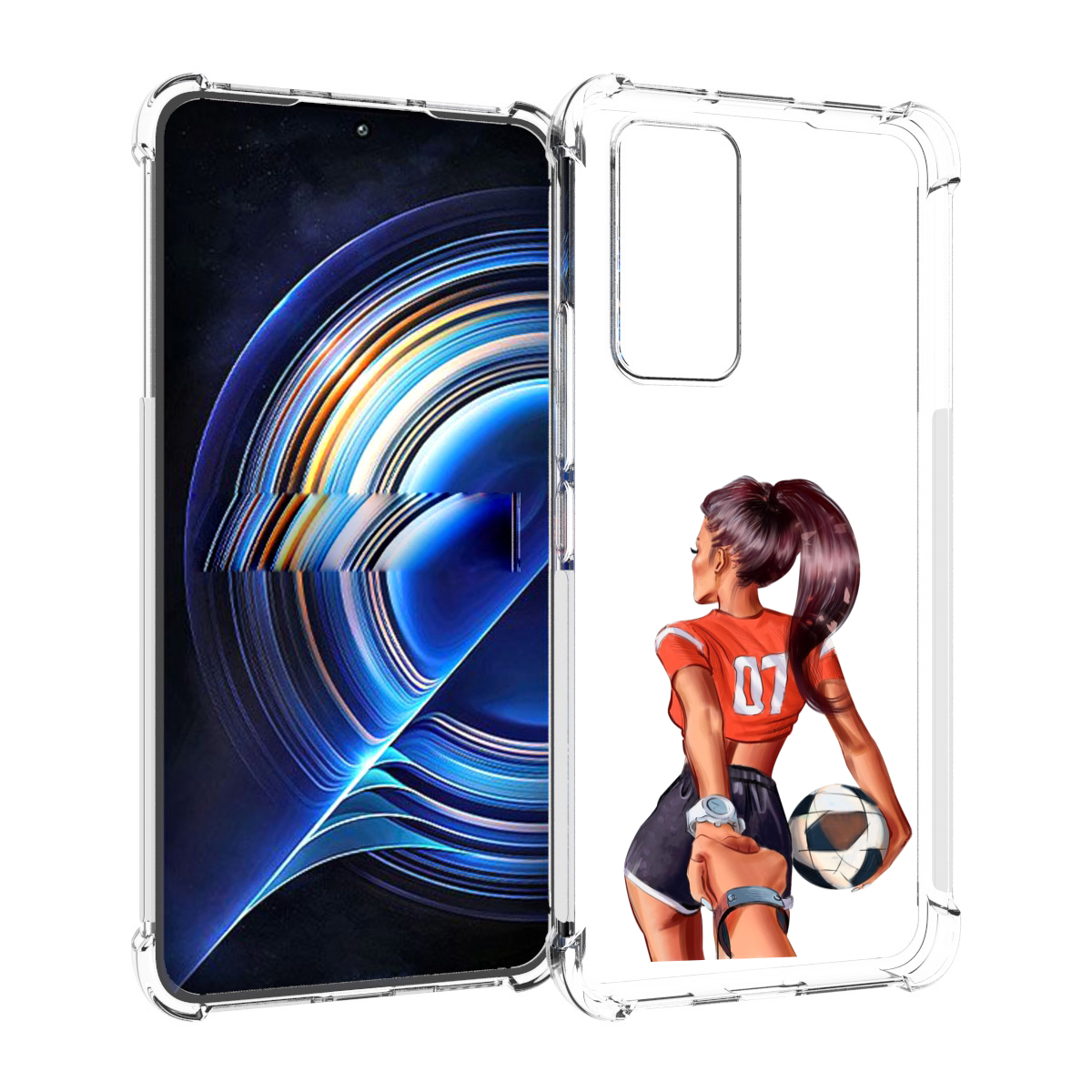 

Чехол MyPads Девушка-футболистка женский для Tecno Camon 19 Neo, Прозрачный, Tocco