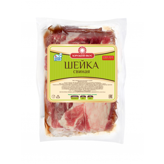 

Шейка свиная бескостная Хороший Вкус охлажденная +-1,15 кг