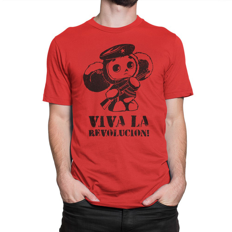 

Футболка мужская DreamShirts Studio Viva La Revolucion Чебурашка красная 2XL, Красный, Viva La Revolucion Чебурашка