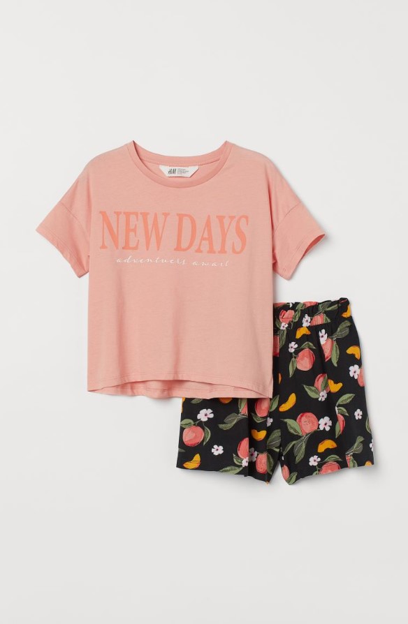 

Комплект одежды H&M для девочек, шорты и топ, оранжевый, размер 170, 0938841001, 0938841001