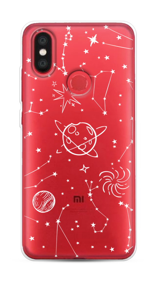 

Чехол на Xiaomi Mi 6X"Планеты в космосе", Белый, 33350-2