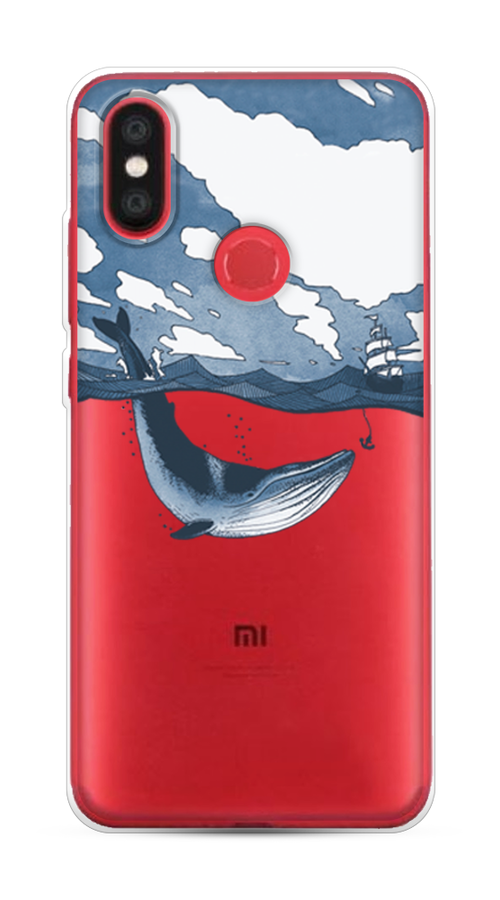 

Чехол на Xiaomi Mi 6X"Большой кит", Синий, 33350-1