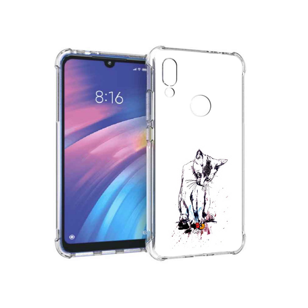 

Чехол MyPads Tocco для Xiaomi Redmi Y3 кот и микки, Прозрачный, Tocco