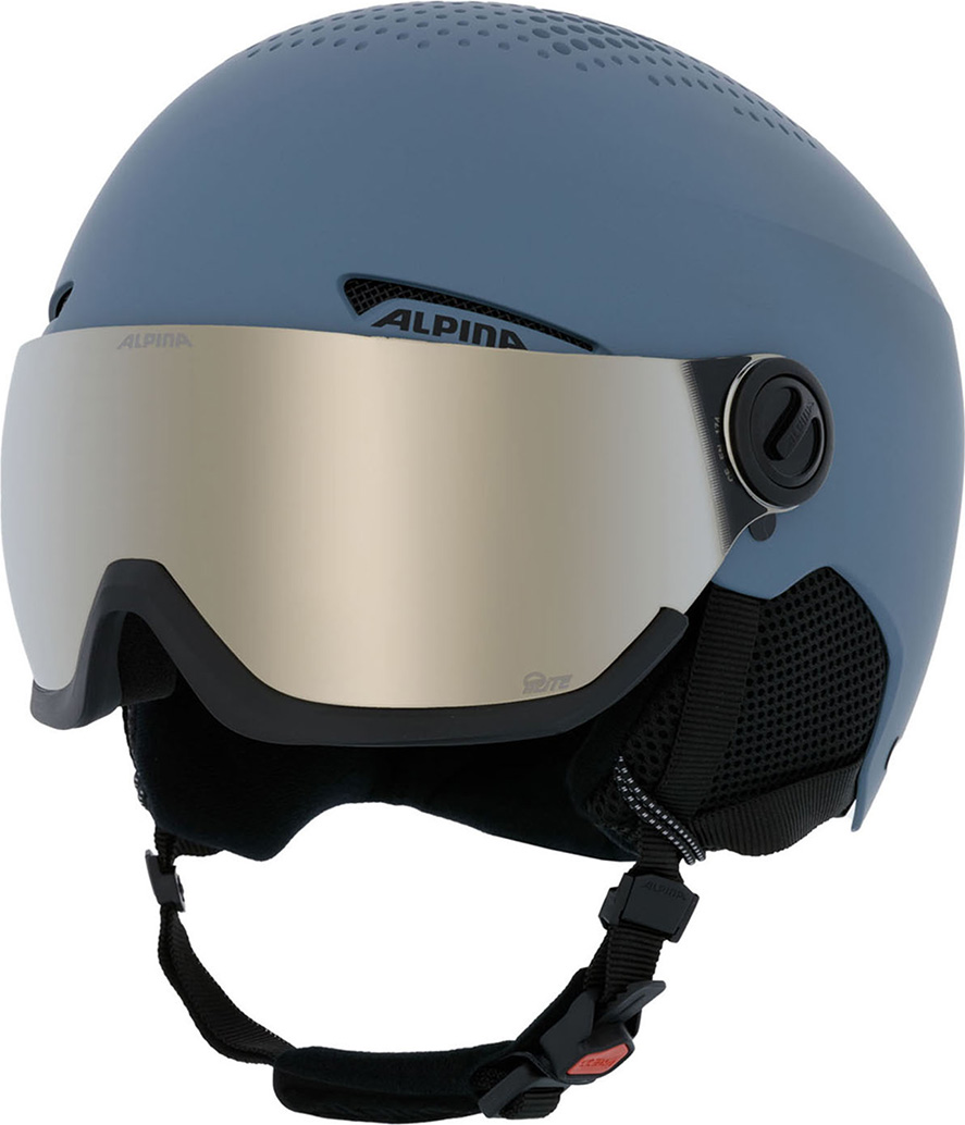 Горнолыжный шлем Alpina Arber Visor Q-Lite Dirt-Blue Matt 24/25, 58-62