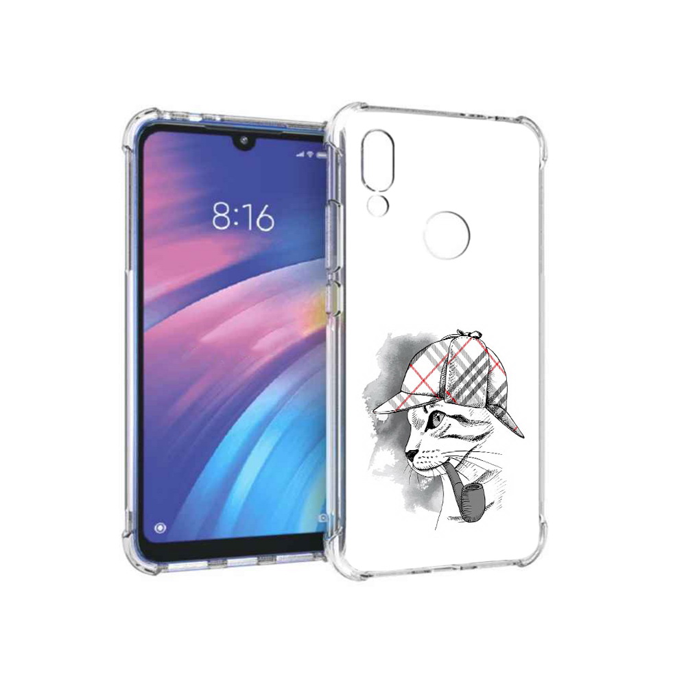Чехол MyPads Tocco для Xiaomi Redmi Y3 кошка с трубкой